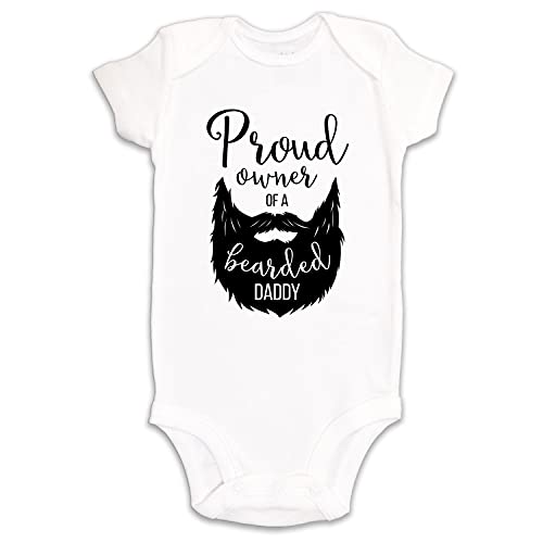 Kate & Meri Proud Owner of a Bearded Daddy Onesie/Bodysuit Baby Romper (Newborn)