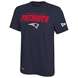 New Era NFL Men's Stated Short Sleeve Performance T-Shirt, New England Patriots, Medium