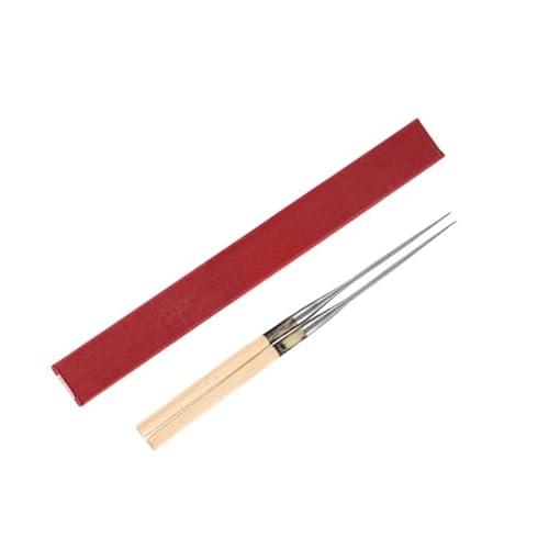 Gtzbciv 菜箸150MM-240MM 業務用 極上白木柄 盛箸 ステンレス 木 刺身箸ステンレス刺身寿司箸 (150mm)