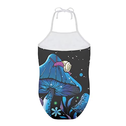 Image of Pinupub Girls One Piece Swimsuit Off Shoulder Halter Neck Cute Fashion Hawaiian Tropical Bathing Suit