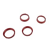 Höhe: 14,8 mm LST 4x Zentrier Ringe Dunkelrot für Alufelgen Radnabe Ø 66,45 mm - Ø 57,1 mm