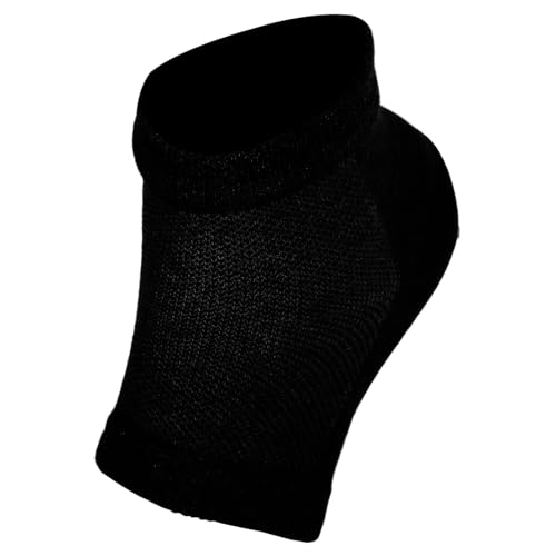 TOBBOMEY Calcetines Invisibles Unisex con Alzas para Talón Plantillas Elásticas y Transpirables para Aumentar Altura Aliviar Presión y Mejorar Postura Antideslizantes y Lavables Negro