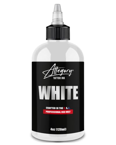 Allegory Tattoo Ink White Premium White Tattoo Ink Perfect for Mixing Shading and Highlighting Smooth Consistent Pigment Vegan Friendly Tattoo Color Organic Ink Crafted in the USA 4 oz