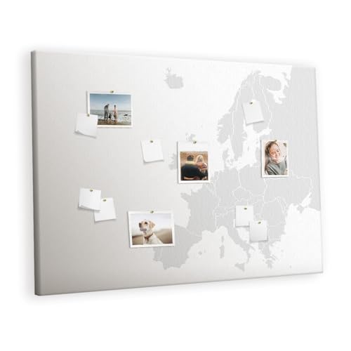 Tableau mural en liège avec carte Europe pour punaiser vos notes et projets