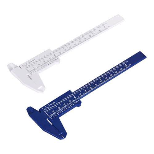 Ultrassist Plastic Vernier Caliper (2pcs), 150 mm Mini Plastic Caliper for School Student, Portable 0-6 Inch Measuring Tools, Sliding Gauge