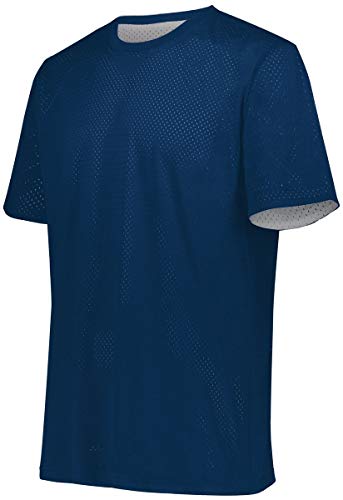 Augusta Sportswear Youth Short Sleeve Mesh Reversible Jersey Xxs Navy/White