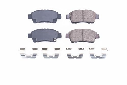 Image of PowerStop Front Brake Pads for Toyota Echo 2000 - Z17 Ceramic Brake Pads with Installation Hardware, 17-831