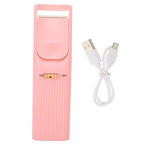 Electric Lash Curler, Rechargeable Heated Eyelash Curler, Eye Beauty Makeup Tools, USB Eyelash Curler, Eyelash Curler with Smart Silicone Heating Pads, Naturally Curly Long Lasting (pink)