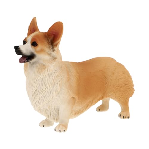 CHICAMPERA 柯基犬模型 立体リアルドッグフィギュア 精巧な質感 家 オフィス 車用デスクトップ装飾 インテリア置物 ペット好きに