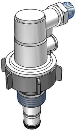 Elbow Coupler, Polypropylene, with EPDM O-Rings, 316 Stainless Steel Spring, 1/2" NPT(M); 1/Each