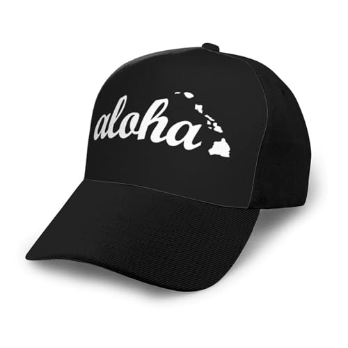 Aloha Hawaiian Islands Bonnets Curved Brim Mesh Baseball Cap Casual Sun Hat Unisex