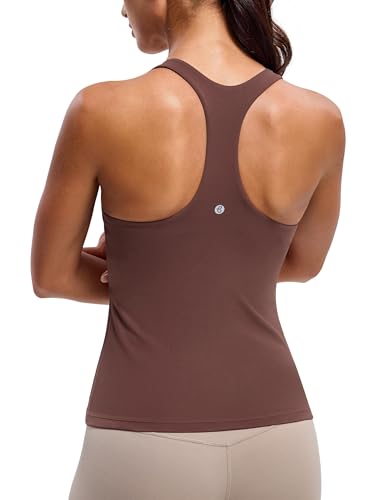 BAYDI Clouduxi Racerback Workout Tank Tops for Women Yoga Shirts with Built in Bra Gym Sleeveless Camisole