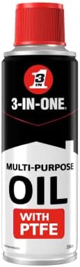 3-In-One Multi Purpose PTFE Lubricant โ Cleans and Protects from Rust, Provides Long Lasting Lubrication, Clear, 250 ml