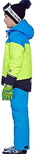 KONGWU Terno de esqui infantil para meninos e meninas, duas peças, impermeável, à prova de vento e q