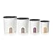 Tupperware One Touch Reminder Canister Set Black Seals NEW by Tupperware