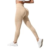 Leggings Femme Coton Tenues de Sport Legging de Sport Large Amincissante Minceur Legging Plumi Avis Beige Pantalon Sudation Femme Beige M