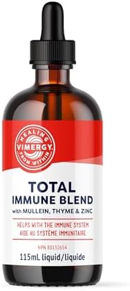 VIMERGY Total Immune Blend TM– Fast-Absorbing Liquid Immune Support – All-Season, Zinc, Thyme, & Mullein Drops – Non-GMO, Vegan, Paleo-Friendly, 57 servings (115 mL)