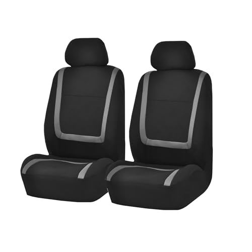 Housses de siège voiture universelles grises auto 2 places pour Toyota Camry Corolla et SUV