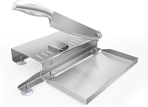 Livmorx ミートスライサー スライサー 肉切り機 手動スライサー 骨切断機 骨切り機 ステンレス鋼製 小型 冷凍肉 お餅 漢方薬 お菓子 ベーコン 野菜 家庭用 業務用 (M)のサムネイル