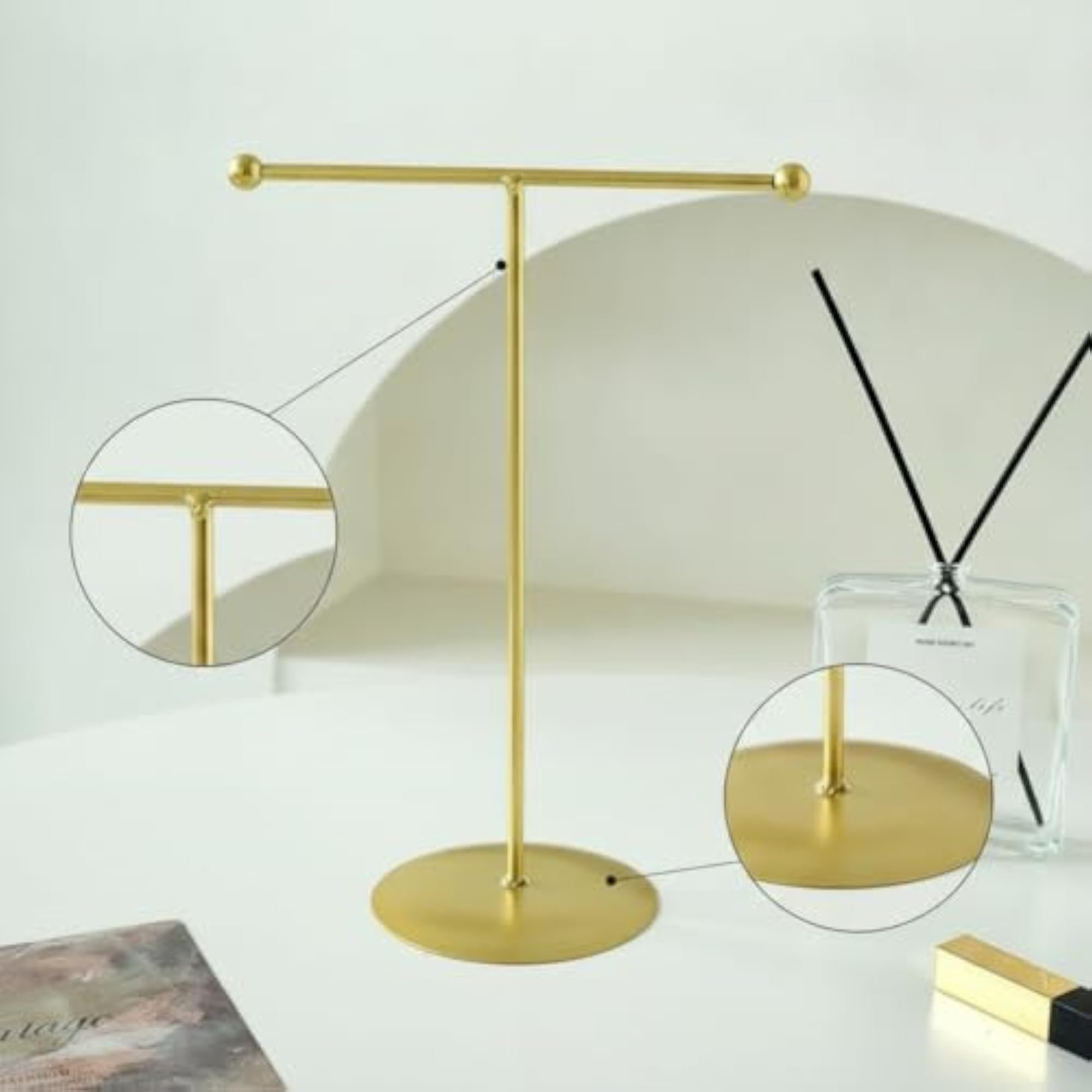 Tabletop T-Shaped Jewelry Stand for Necklace Display