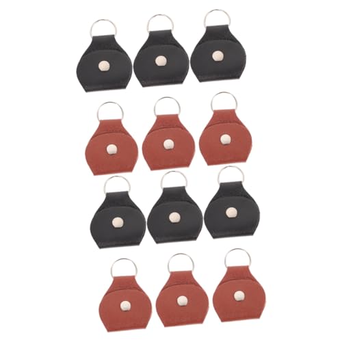 SUPVOX 2sets Hanging Pick Bag Guitar Shaped Pick Holder Plectrum Bag for Guitar Players Durable and Practical 6pcs*2