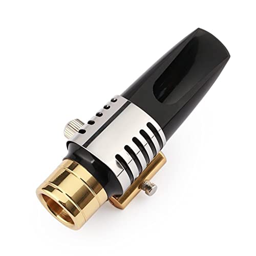 Tuoren Saxophone Mouthpiece Kit Includes Stainless Steel Ligature Fastener 8Pcs Cushions Pad For Alto Sax Saxophone Rubber Mouthpiece (Alto) #TOP3