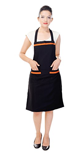 Image of Switchon Waterproof Polyester Apron with Pockets | Free Size Unisex Kitchen Cooking Chef for Home, Cafe, Hotel & Restaurant | Multi-Purpose for Gardening, Painting & Craft Work