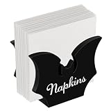 Colingmill Bat Gothic Napkin Holder for Table Wood Napkin Upright Dispenser Black Bat Tissue Holder Stand Home Decor for Kitchen Restaurant Dining Cocktail Bar Hotel Party Goth Accessories