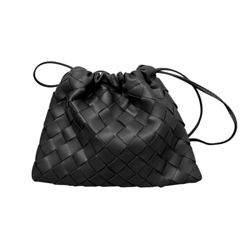 Woven Crossbody Bags for Women Trendy Soft Leather Shoulder Tote Purses