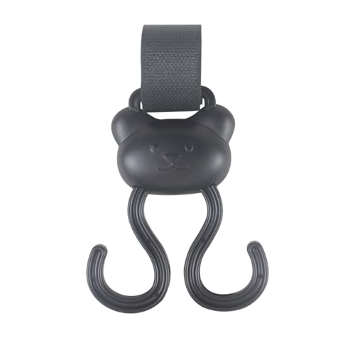 WEISUYUUS Baby Strollers Hook for Hanging Diaper Bags Groceries and More Lovely Bear Infant Cart Organiser Pushchair Hanger Decor