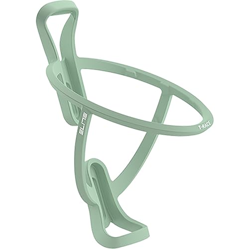 Elite T-Race Bottle Cage Warm Green Soft Touch, Dual Side-Entry Soft Touch Fibre-Reinforced Bike Bottle Holder 29g