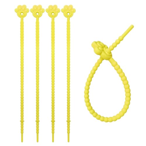 Bridas de silicona resistentes y versátiles, 5 unidades, portátiles, reutilizables, con color elegante para artículos del hogar