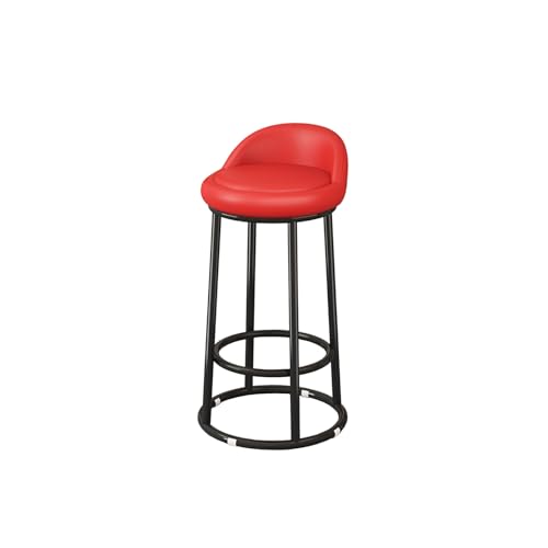 Moderno taburete de bar con reposapiés, sillas de cocina resistentes, diseño de respaldo bajo, ideal para desayunar para restaurantes y bares (tamaño: 63 cm, color: C)
