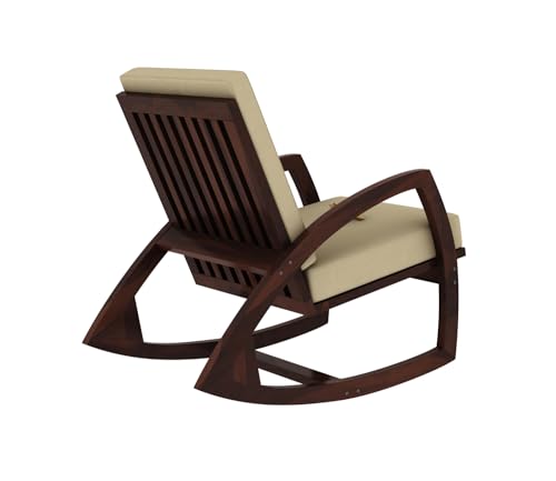 Image of CRAFT D ARTS Sheesham Wood Rocking Chair for Adults, Wooden Rocking Chair (Rocking Chair) (Walnut), 81.3 cm , 55.9 cm , 101.6 cm