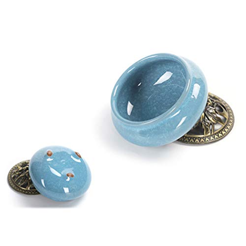 LIOOBO - 1 peça queimador de incenso, cerâmica para aromaterapia, fogão, calabash, incenso apanhador