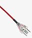 Radical Fencing Allstar 2-Prong Body Cord for Fencing Foil Sabre, Clear Transparent Plugs