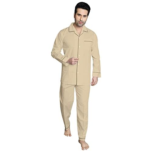 Image of Men's Cotton Solid Night Suit