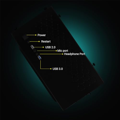 Zebronics Zeb-Cronus Premium Gaming Cabinet with Mirror Finish Tempered Glass On Front,Tempered Glass On Side & 4 x120mm Rainbow Double Ring LED Fans - Image 3