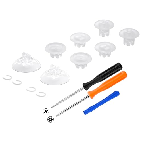 Image of eXtremeRate Edge Sticks Interchangeable Thumbsticks for Xbox Core Controller, Clear Swappable Analog Stick Joystick for Xbox One S /X /Elite, for Nintendo Switch Pro Controller