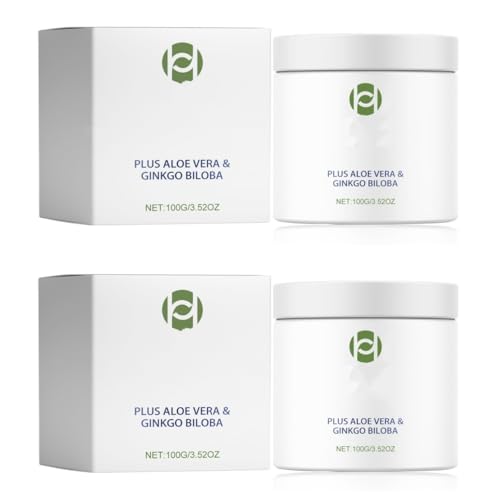 Crema Hidratante de Aloe Vera y Ginkgo, 100 g - Hidratación duradera, mejora la textura de la piel, se absorbe rápidamente, apta para piel seca, fórmula suave, ideal para rostro y cuerpo.