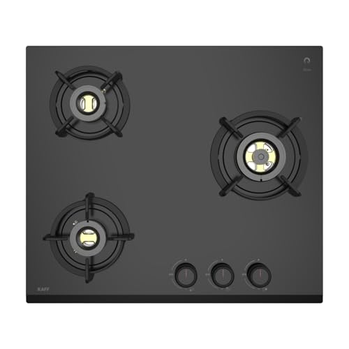 KAFF | ASHFORD Built-in Hob | 3 Burners Auto Electric Ignition 60 CM, Full Brass Burners with Flame Failure Device...