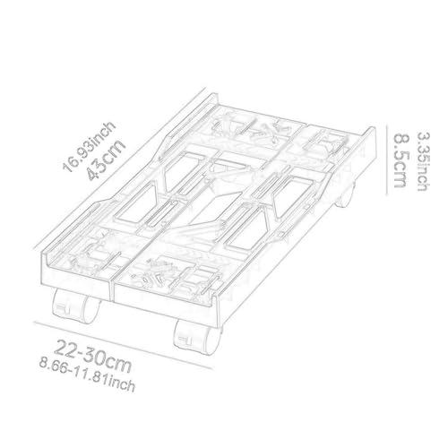 ILSMYSUTRA® Desktop CPU Rolling Stand Hollow Design Computer Case Stand for School Room White - Image 3