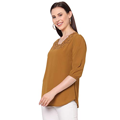 Image of GO-4 IT Women's Top with Cutwork Embroidery in Neck