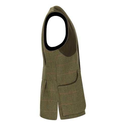 Walker and Hawkes Men's Derby Tweed Berston Waistcoat - Stylish Teflon-Coated Outerwear Vest with Moleskin Trim & Pockets3