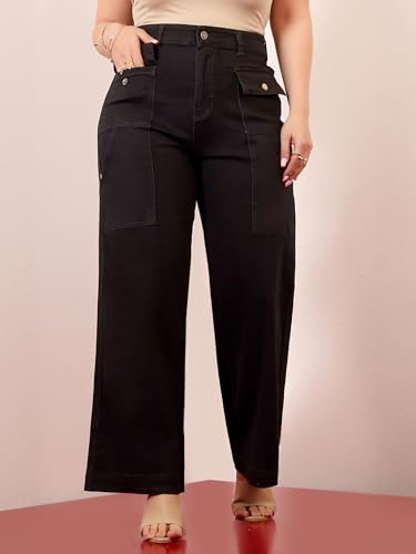 Image of Miss Chase A+ Women's Bootcut High Rise Regular-Length Stretchable Denim Shaping Jeans