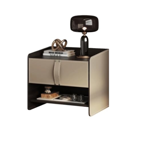 PASPRT Mesita de Noche Simple Moderna, mesita de Noche de Cuero para el Dormitorio, mesita de Noche de instalación