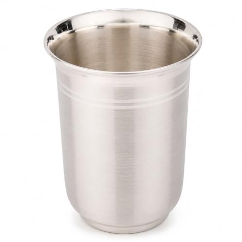 Image of 985 Silver Glass /Tumbler for Drinking Water, Handmade Chandi Glass for Pooja & Daily Use, 60 ml, Premium Red Velvet Gift Box for Temple, Wedding, Housewarming