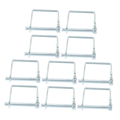 KALLORY 10個 トレーラー用高強カーボンスチール製ロックピン ラッチ付クイックリリース式ヒッチピン 農業 芝生 ガーデン用カップラーピン