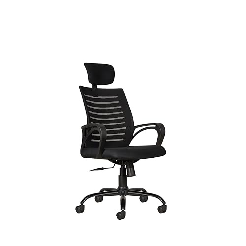 Image of CELLBELL Desire C104 Mesh High Back Ergonomic Office /Study Revolving /Computer Chair for Work from Home - Metal Base, Seat Height Adjustable, Black