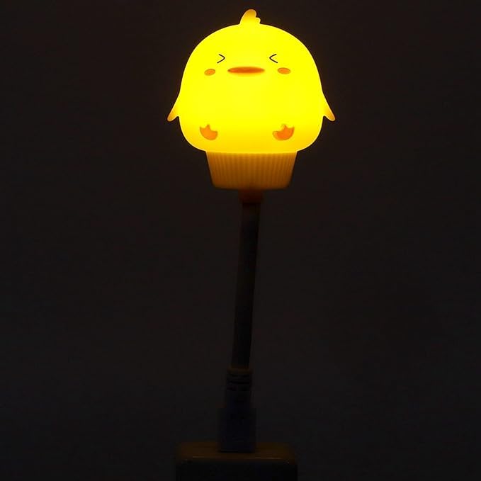 Lexton Decorative Duck Shape Cute Night LED USB Light | Eye-Care | USB Plug-in | Suitable for Children's Kids, Reading, Gift Purpose (Pack of 1, Warm White) 2